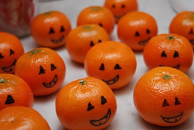 萬聖節 halloween orange tangerine clementine pumpkins 柳橙 橘子 南瓜