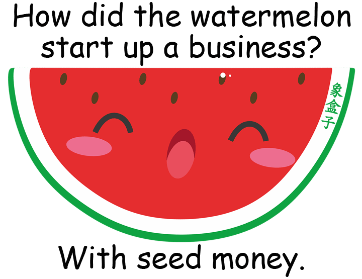 watermelon 西瓜 seed money 種子資金 原始資金